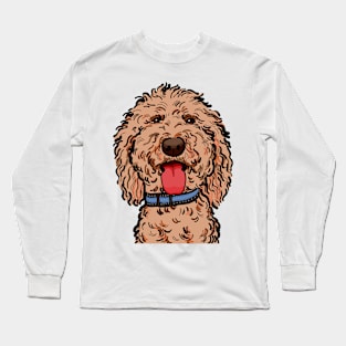 Poodle dog pet puppy animal portrait Long Sleeve T-Shirt